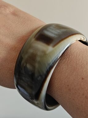 Vintage lucite wide bangle bracelet